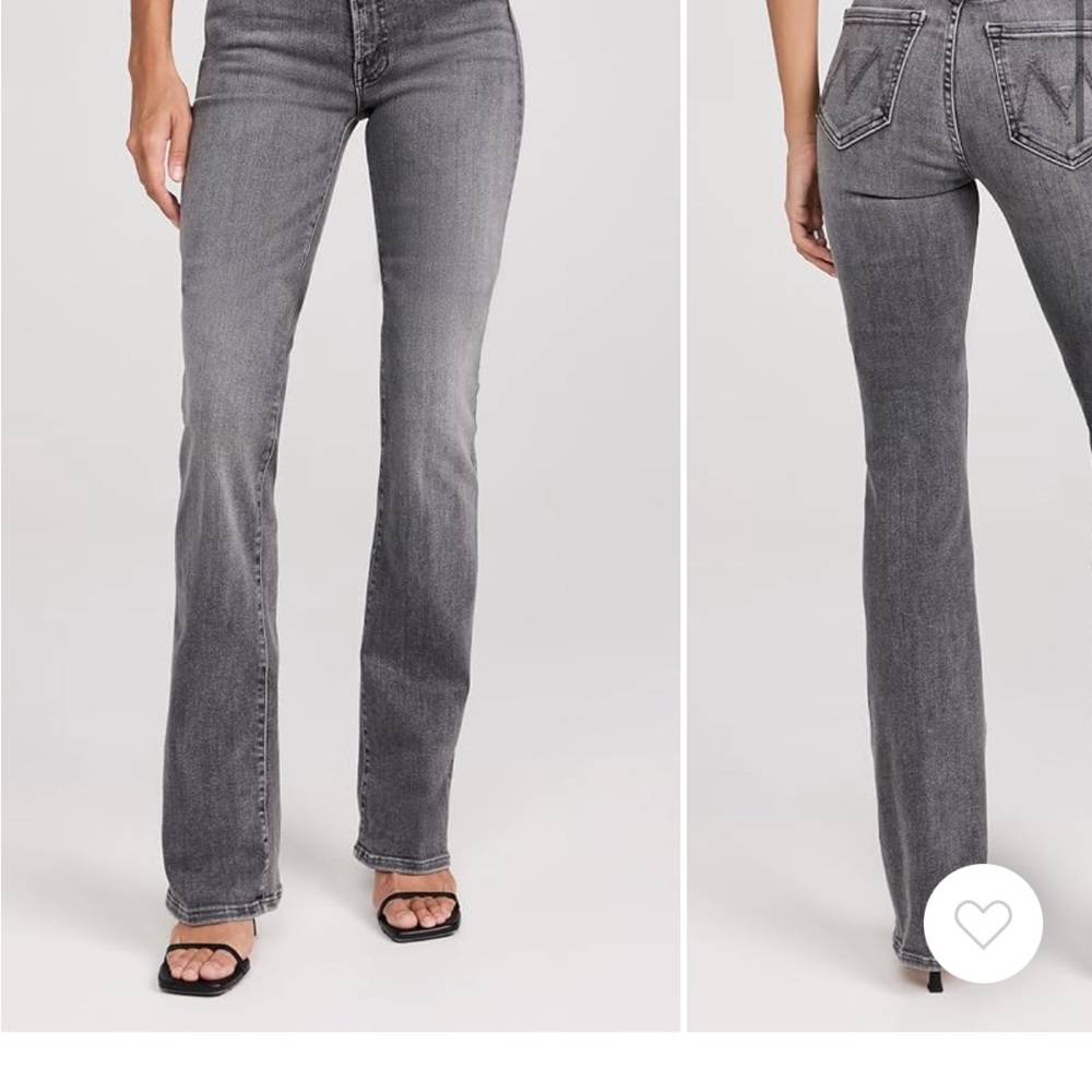 MOTHER Gray Flare & Wide Leg Jeans